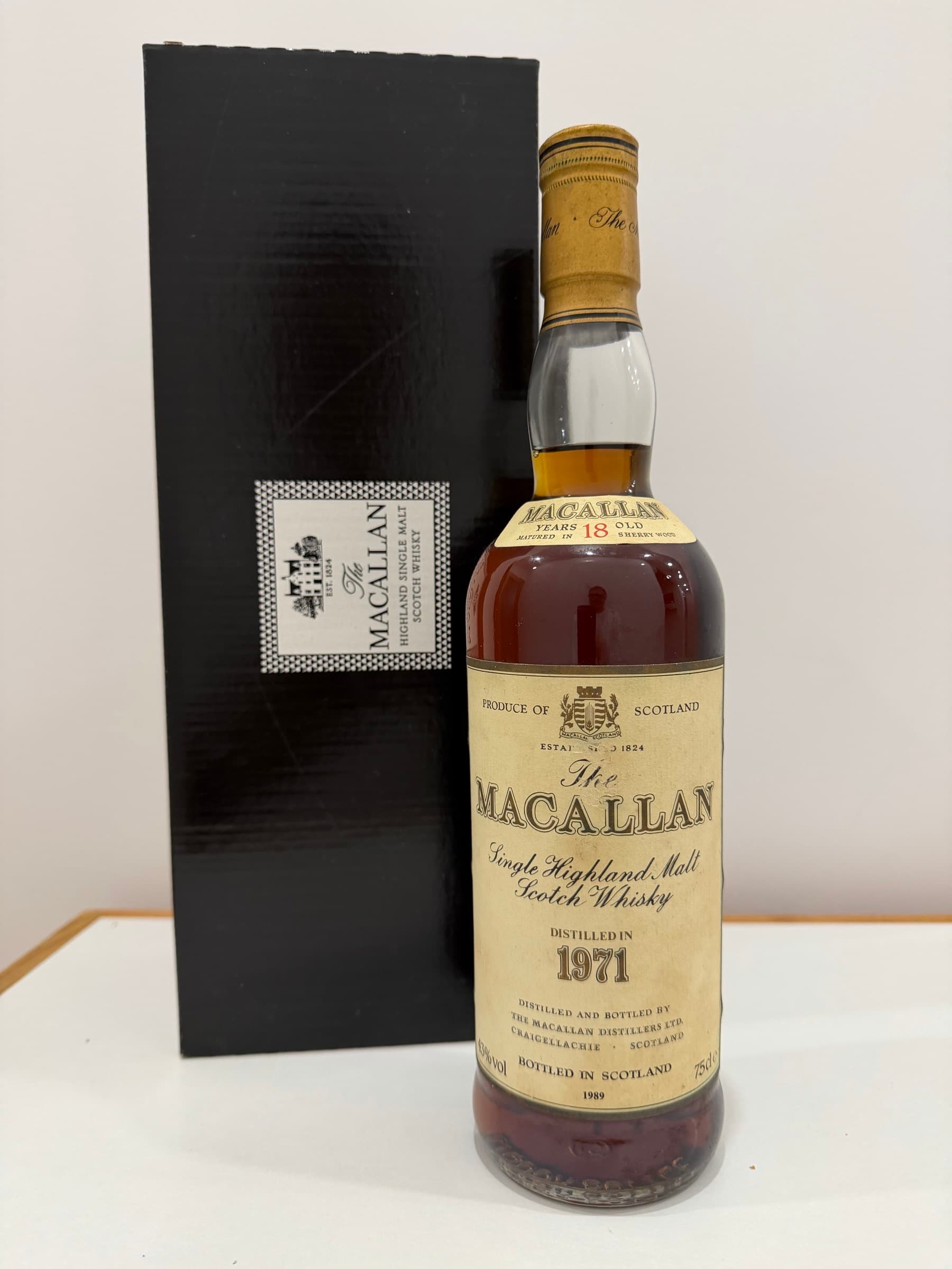 Macallan 18 Year Old Sherry Wood 1989
