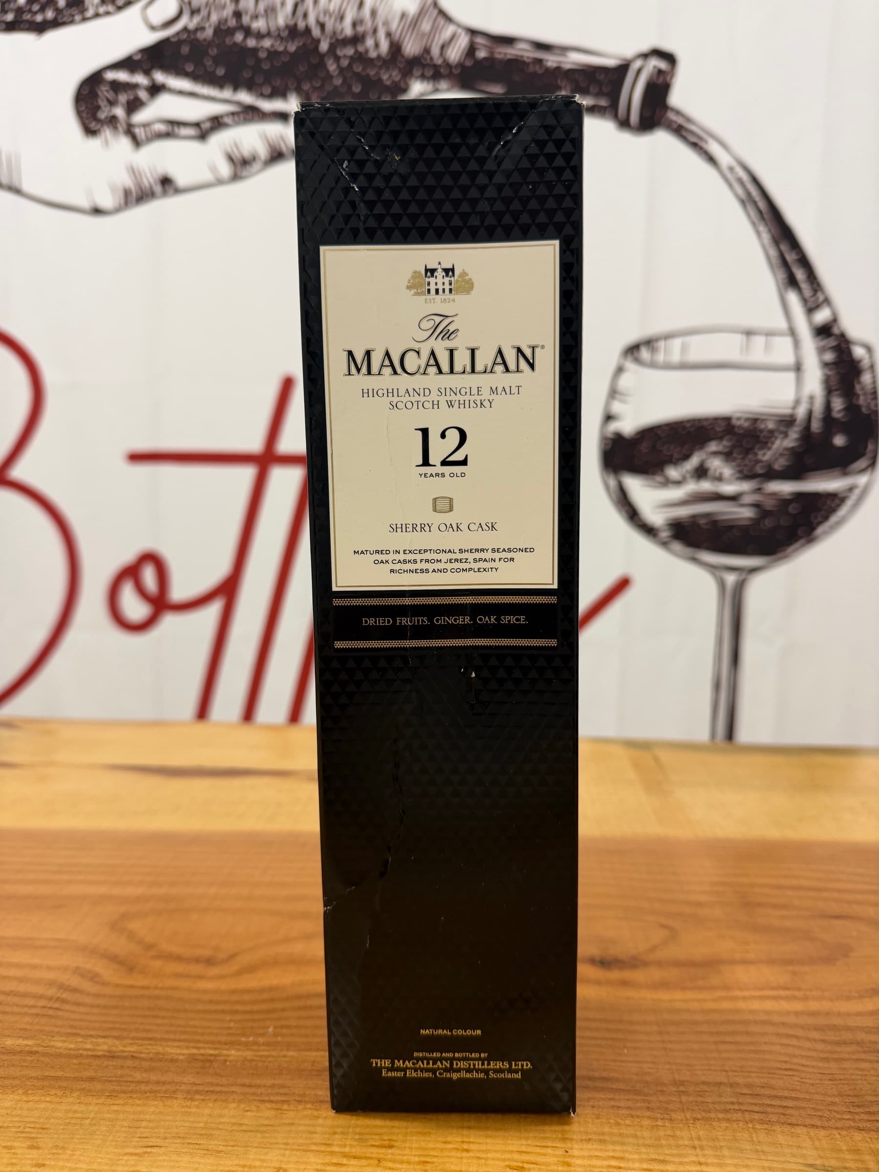 The Macallan 12 Year Old Sherry Oak – Pre-2018 Bottling – 43% – 750ml – Original Box