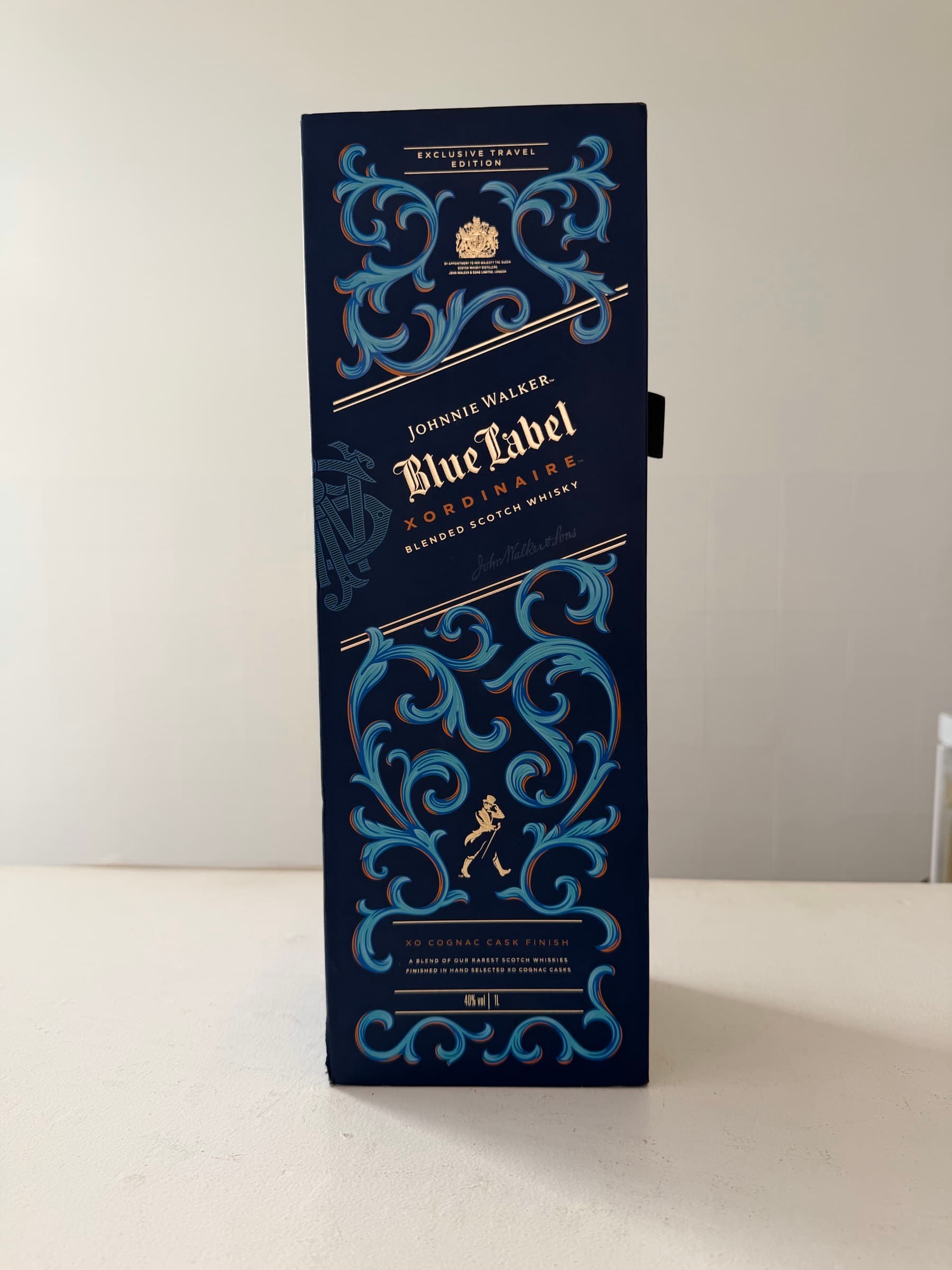 Johnnie Walker Blue Label Xordinaire – XO Cognac Cask Finish – 1L – Global Travel Retail Exclusive – Original Box