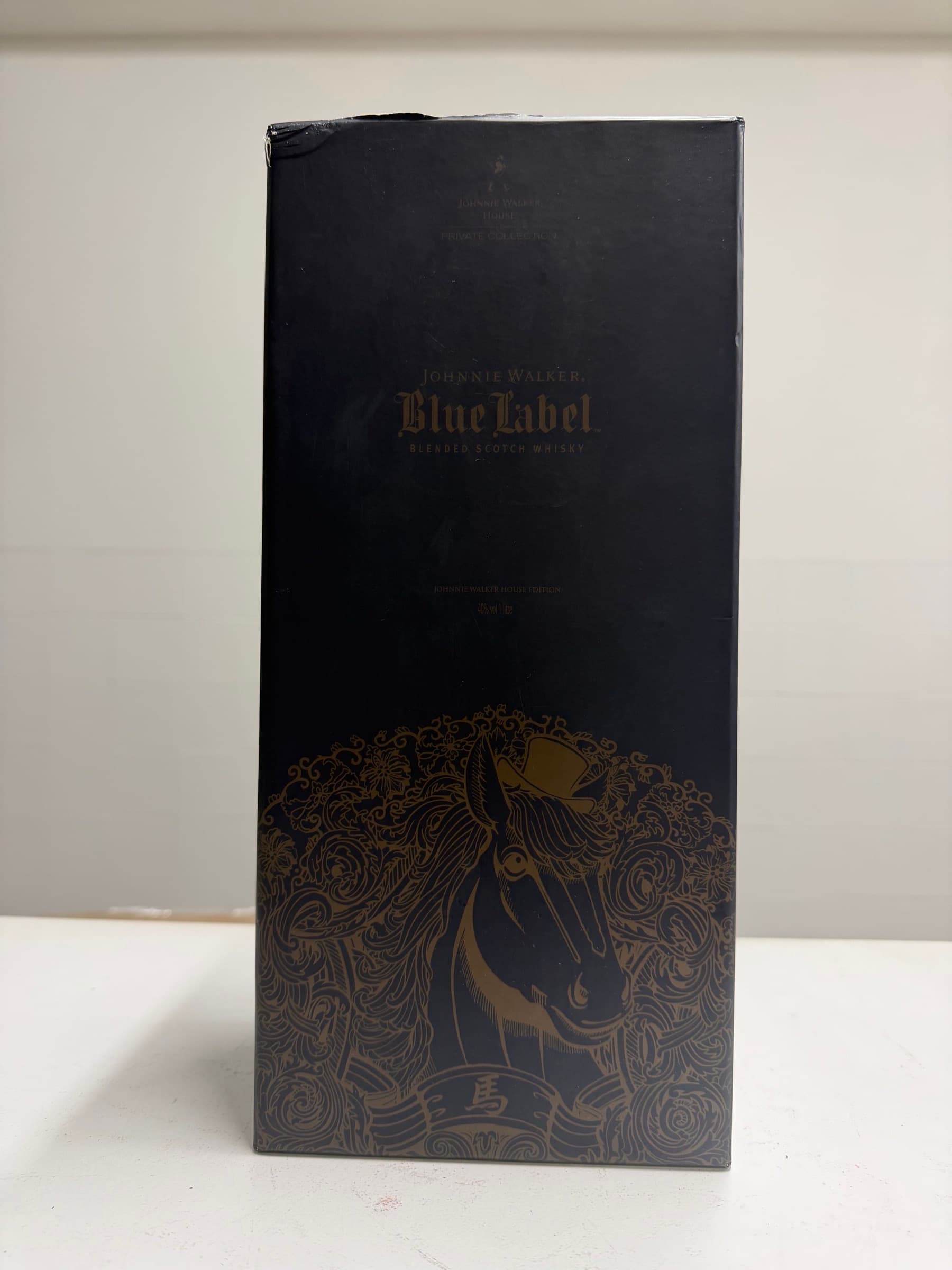 Johnnie Walker Blue Label – House Edition Private Collection “Horse” – 1L – 40% – Luxury Lacquer Presentation Case